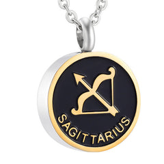 Astrology Sign Zodiac Cremation Urn Necklace