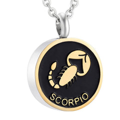 Astrology Sign Zodiac Cremation Urn Necklace