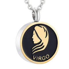 Astrology Sign Zodiac Cremation Urn Necklace