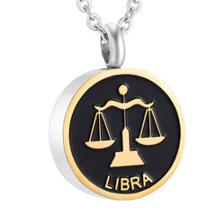 Astrology Sign Zodiac Cremation Urn Necklace