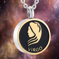 Astrology Sign Zodiac Cremation Urn Necklace