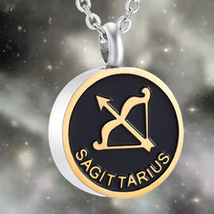 Astrology Sign Zodiac Cremation Urn Necklace