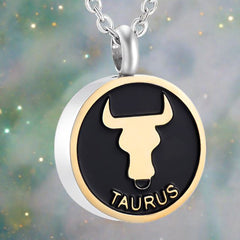 Astrology Sign Zodiac Cremation Urn Necklace