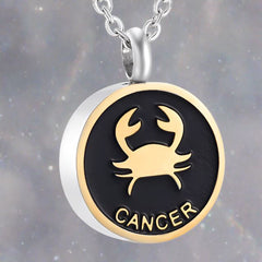 Astrology Sign Zodiac Cremation Urn Necklace