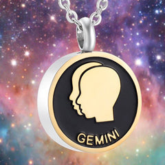 Astrology Sign Zodiac Cremation Urn Necklace