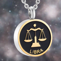 Astrology Sign Zodiac Cremation Urn Necklace