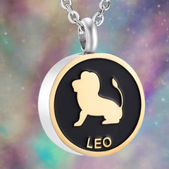 Astrology Sign Zodiac Cremation Urn Necklace