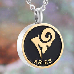 Astrology Sign Zodiac Cremation Urn Necklace