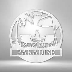 Beach Paradise Personalized Gifts - Custom Metal Sign