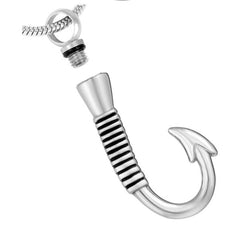 Fishing Hook Cremation Necklace