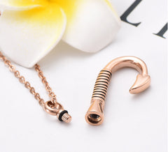 Fishing Hook Cremation Necklace