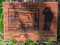 Custom Laser Engraved Memorial Plaque With Insert For Ashes