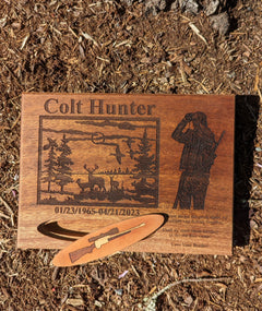 Custom Laser Engraved Memorial Plaque With Insert For Ashes