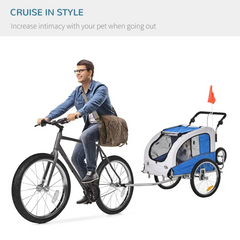 Elite II 2-In-1 Pet Dog Bike Trailer and Stroller