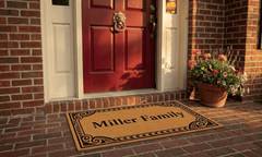 Polynesian Border Personalized Coir Mat