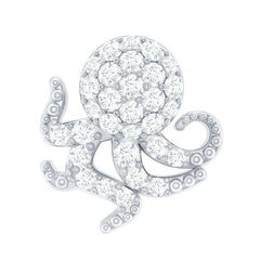Moissanite Octopus Earring for Cartilage Piercing