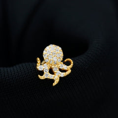 Moissanite Octopus Earring for Cartilage Piercing