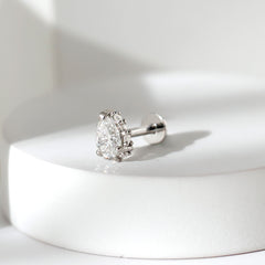Certified Moissanite Teardrop Helix Earring for Women