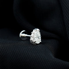 Certified Moissanite Teardrop Helix Earring for Women