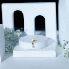 Marquise and Pear Moissanite Cluster Drop Cartilage Earring