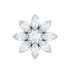 Flower Diamond Nose Ring Stud for Women