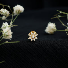 Flower Diamond Nose Ring Stud for Women