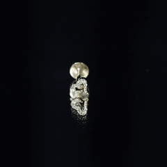 Round Shape Natural Diamond Heart Nose Pin