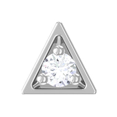 Real Diamond Minimal Gold Triangle Nose Stud
