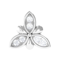 Simple Diamond Flower Nose Stud in Gold