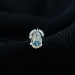 Dainty Ethiopian Opal Teardrop Earring for Helix Piercing