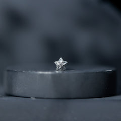 Nature Inspired Diamond Earring for Conch Piercing