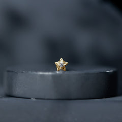 Nature Inspired Diamond Earring for Conch Piercing