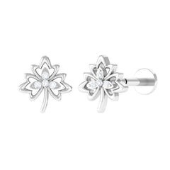 Diamond Nature Inspired Earring for Helix Piercing