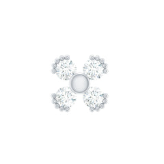 Round Diamond Minimal Helix Earring