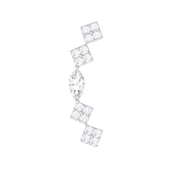 Certified Moissanite Curved Helix Piercing Earring