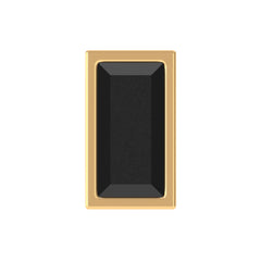 Baguette Cut Black Onyx Helix Earring in Bezel Setting