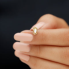 Minimal Marquise Cut Moissanite Cartilage Earring