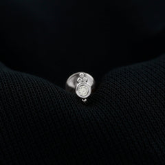 Dainty Diamond Beaded Conch Earring