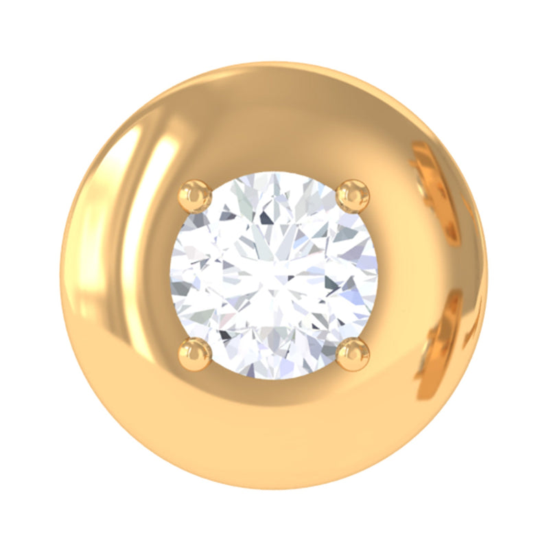 Solitaire Moissanite Circle Cartilage Earring