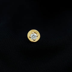 Solitaire Moissanite Circle Cartilage Earring