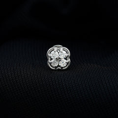 Moissanite Cluster Clover Earring for Helix Piercing