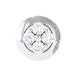 Moissanite Circle Second Hole Earring in Gold