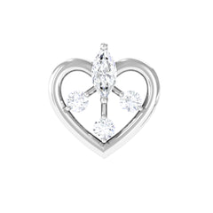 Adorable Diamond Gold Heart Earring for Cartilage Piercing