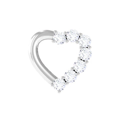 Cute Diamond Gold Heart Earring for Helix Piercing