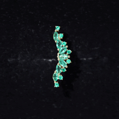 Natural Marquise Emerald Crawler Cartilage Earring