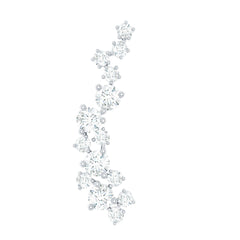 Certified Moissanite Cluster Crawler Earring For Her