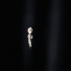 Certified Moissanite 3 Stone Tragus Earring