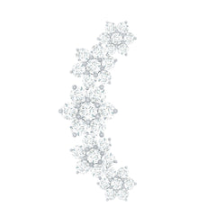 Exquisite Moissanite Flower Inspired Crawler Earring