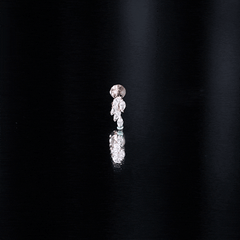 Marquise Diamond Leaf Cluster Earring for Helix Piercing