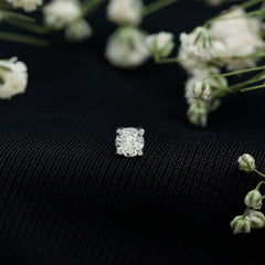 Minimalist Diamond Solitaire Earring for Tragus Piercing